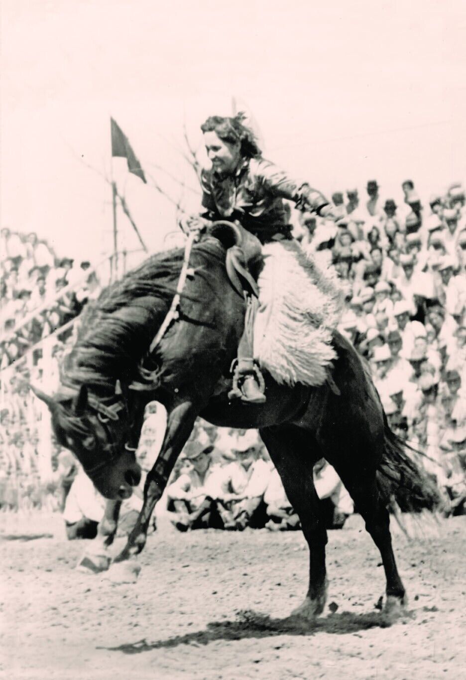 8 Seconds Bronc ridiing Rodeo COWGIRL vintage 8 x 10  photo retro