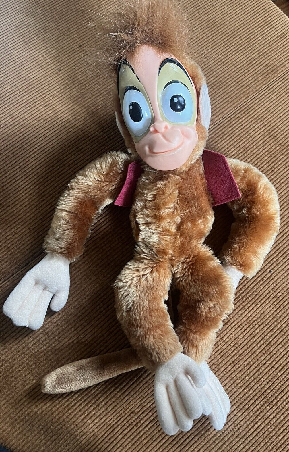Aladdin ABU the Monkey PLUSH Doll Vintage Walt Disney World Rubber Face 1990’s