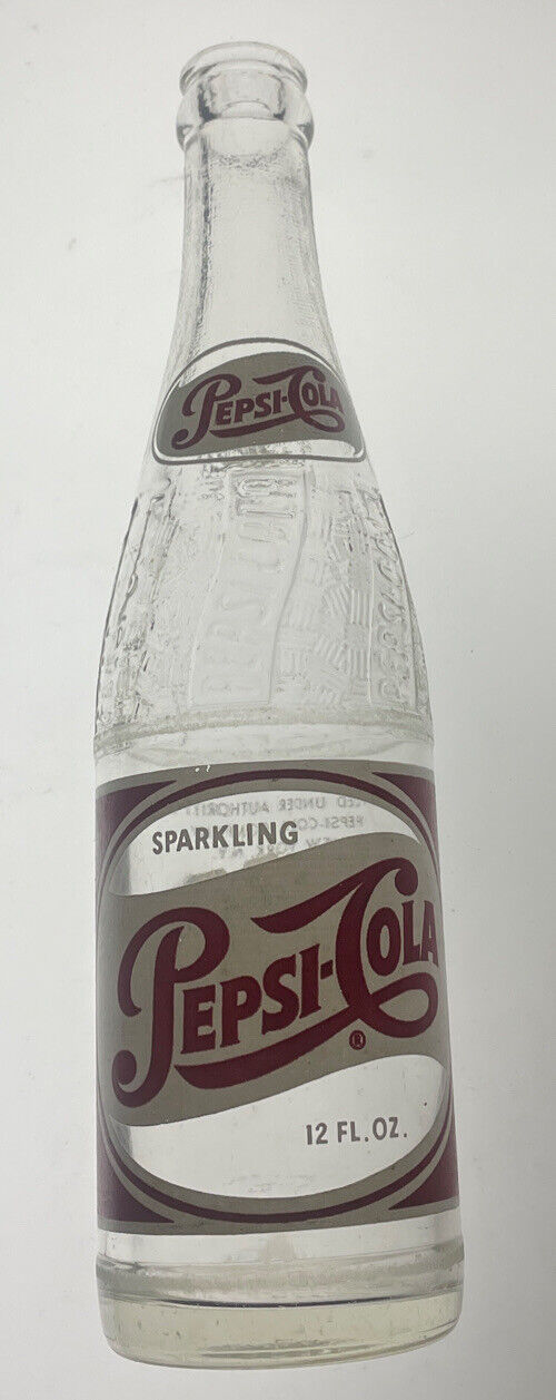 1957 PEPSI-COLA SPARKLING 12 OZ ACL SODA BOTTLE NEW YORK NY