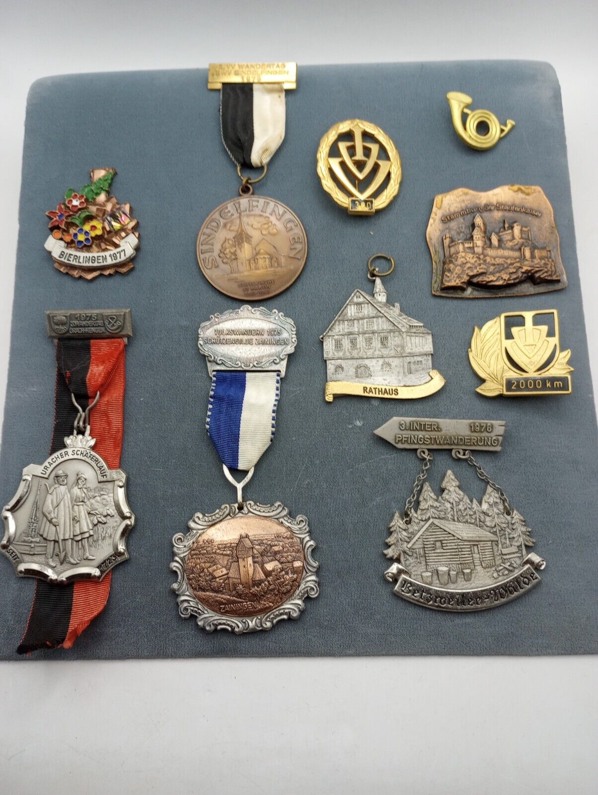 Set of 10 Vintage German Hiking Competition Medals
