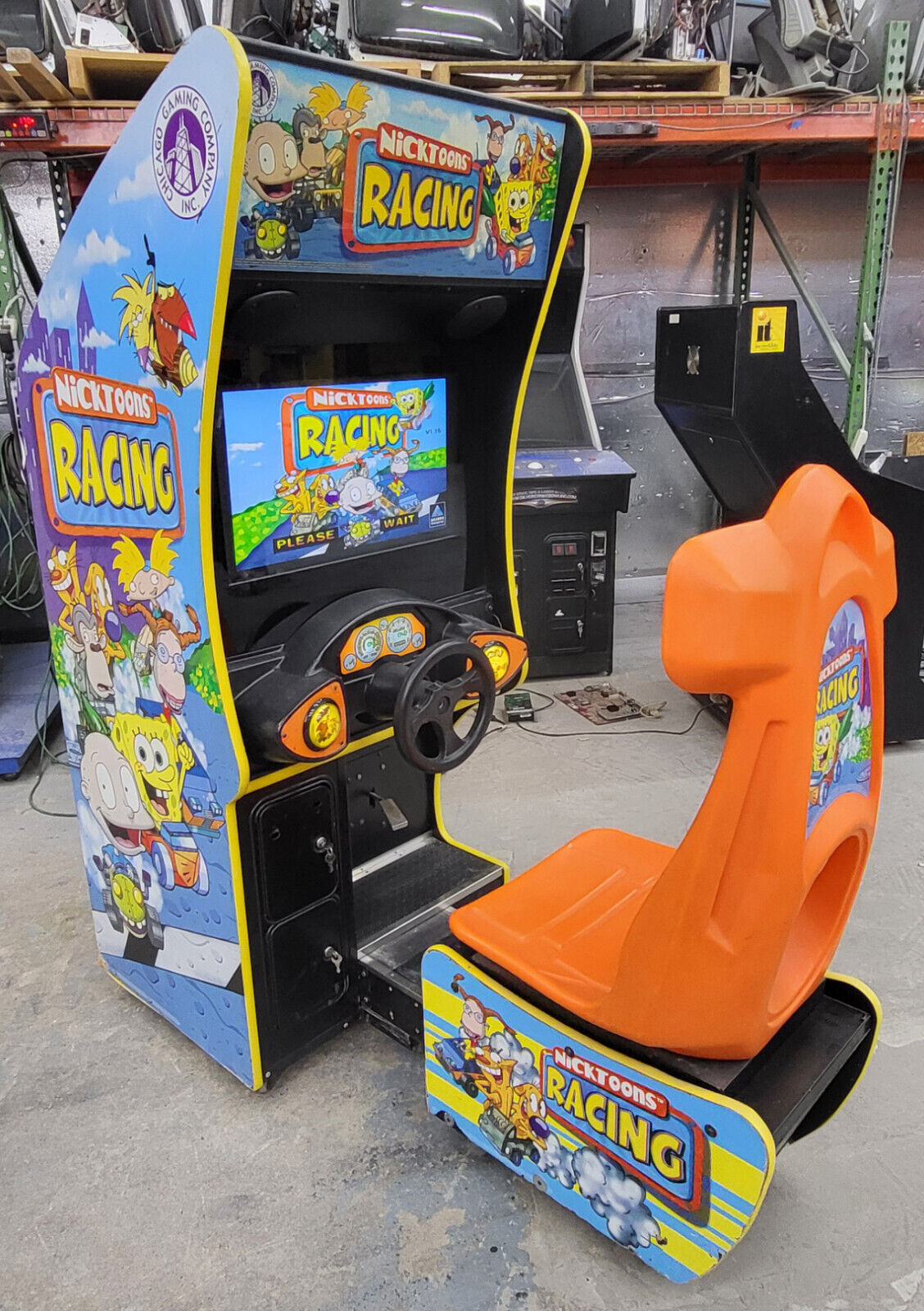 Nickelodeon Nicktoons Racing Arcade Sit Down Driving Racing Arcade 27\