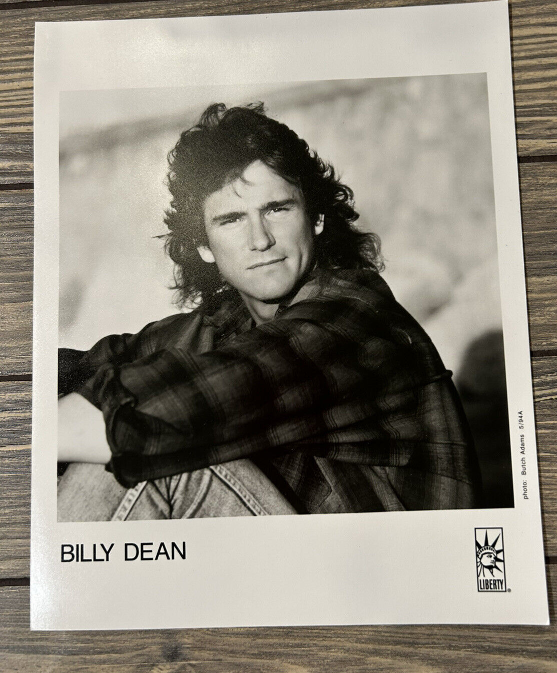 Vintage Billy Dean Press Release Photo 8x10 Black White