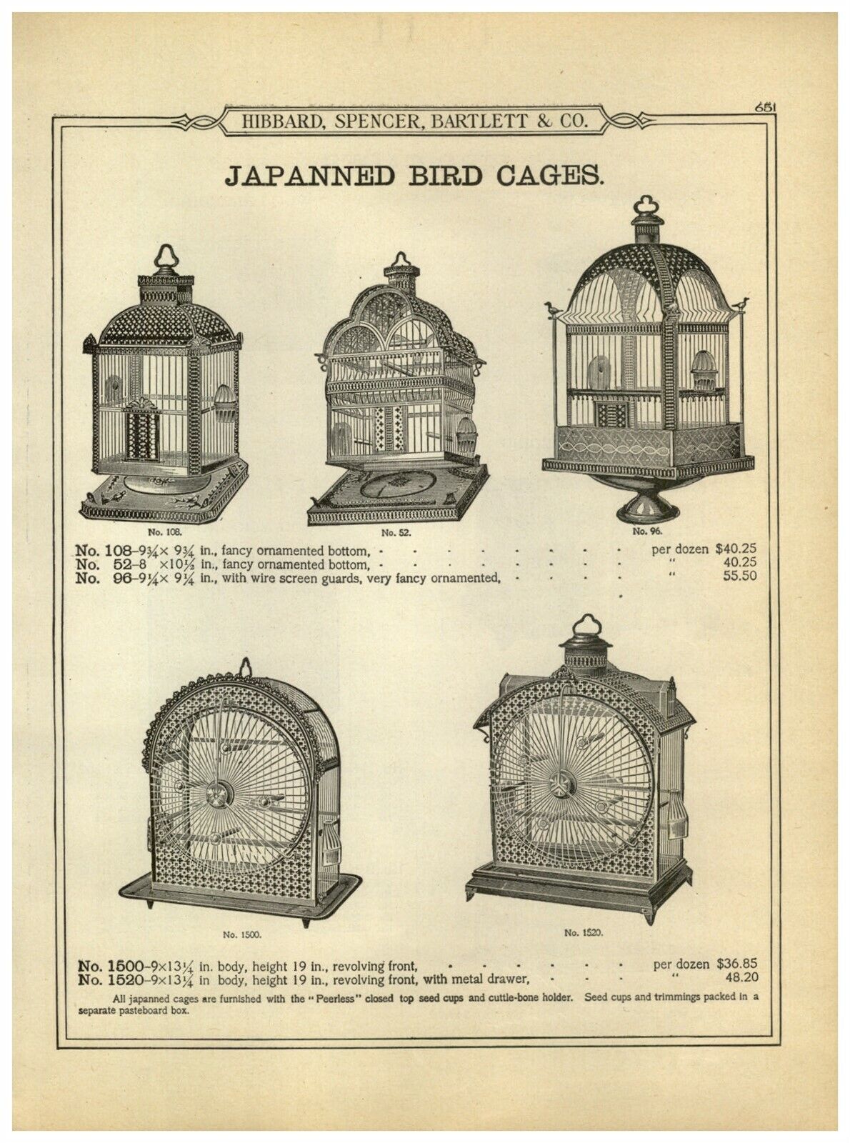 1899 PAPER AD 22 PG Antique Bird Cage Cages Parrot Squirrel Fancy