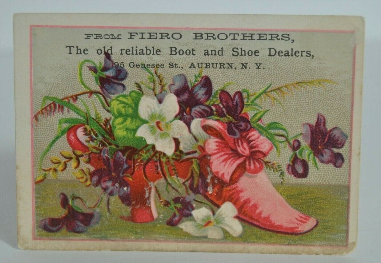 Antique Victorian Trade Card from Fiero Brothers Auburn, N.Y.