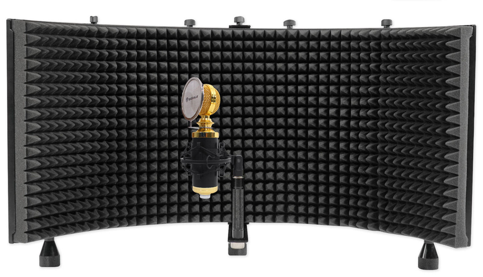 Rockville RCM02 Pro Studio Recording Condenser Microphone Mic+Shock Mount+Shield