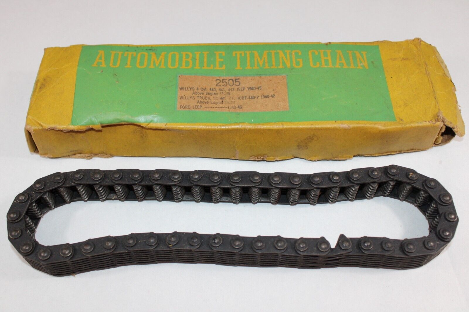 Automobile Timing Chain 2505 Willys Ford Jeep WWII US Army with Box
