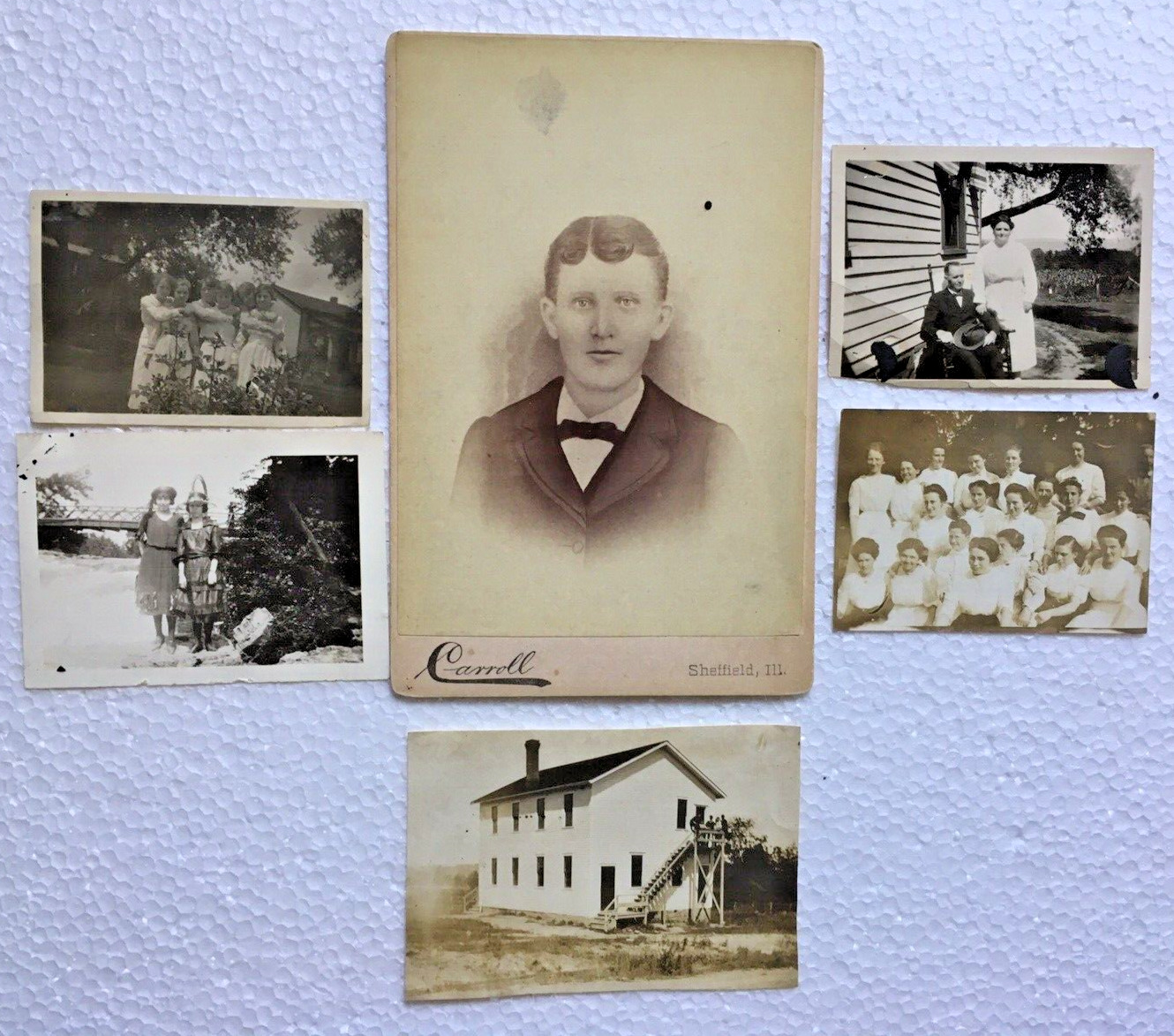 Antique Old Vintage Photos Originals Cabinet Card Intimate Portraits House