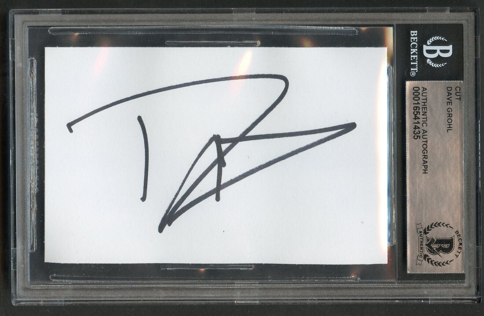 Dave Grohl signed autograph auto 2.5x3.5 cut Foo Fighters BAS Slabbed