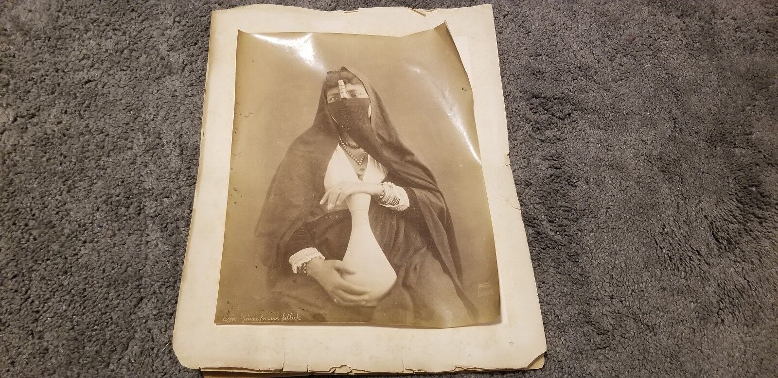 2 Antique 1880s Veiled Egyptian Bedouin Women Felix Bonfils Orientalist Photos