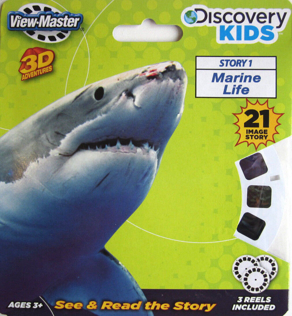 MARINE LIFE View-Master Reel Discovery Kids 3D Shark fish killer whale 3pack NEW