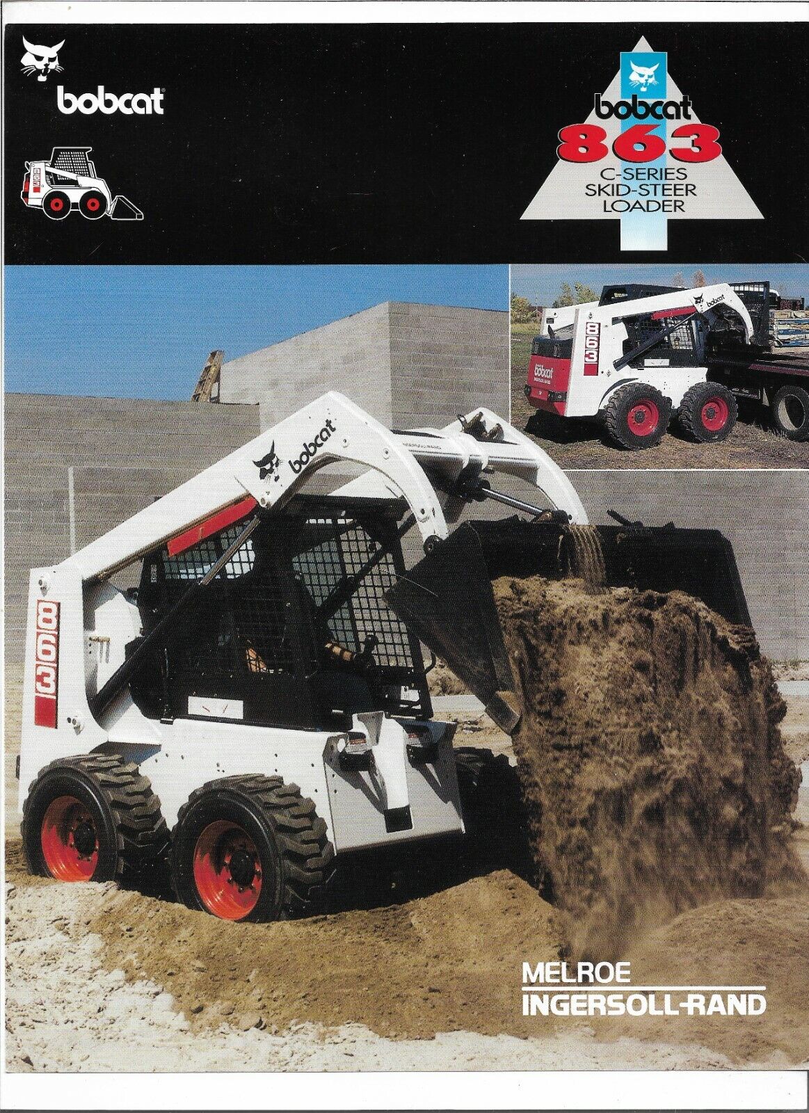 Original OE OEM Bobcat 863 C Series Skid Steer Loader Sales Brochure Spec Sheet