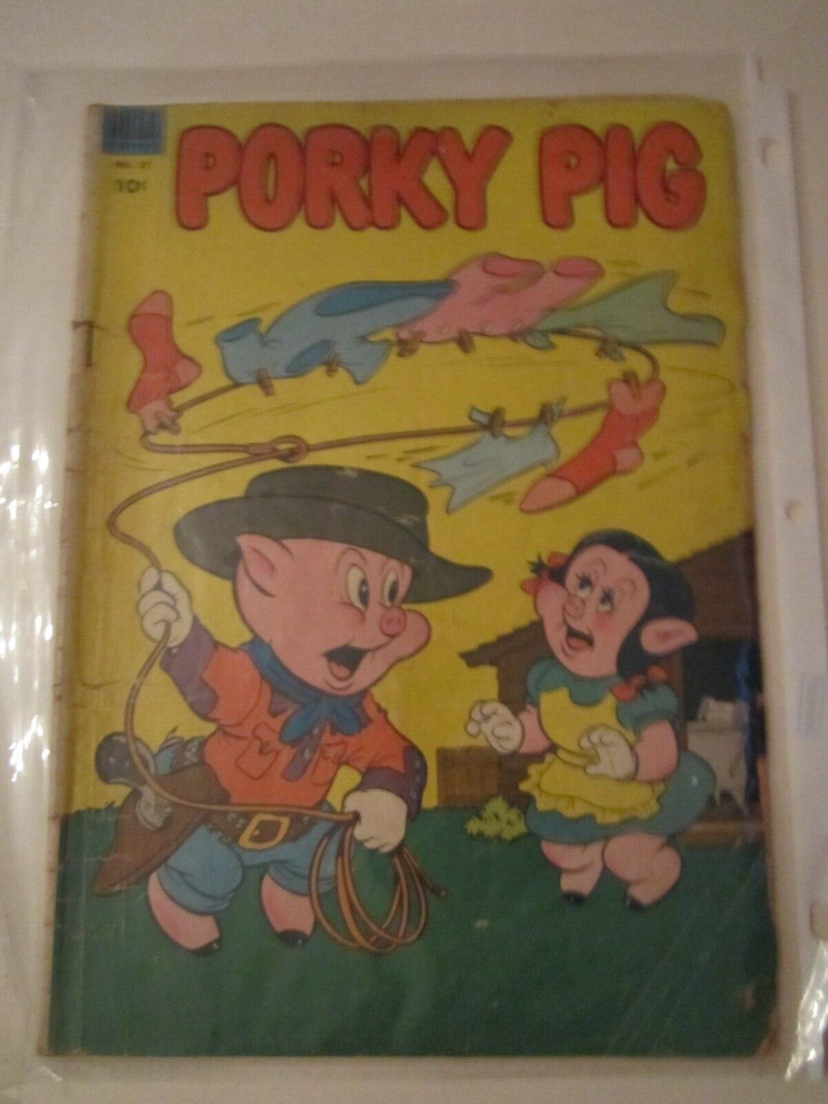 LOT OF 10 VINTAGE DELL COMICS BOOKS - PORKY PIG AND MORE - LOT G