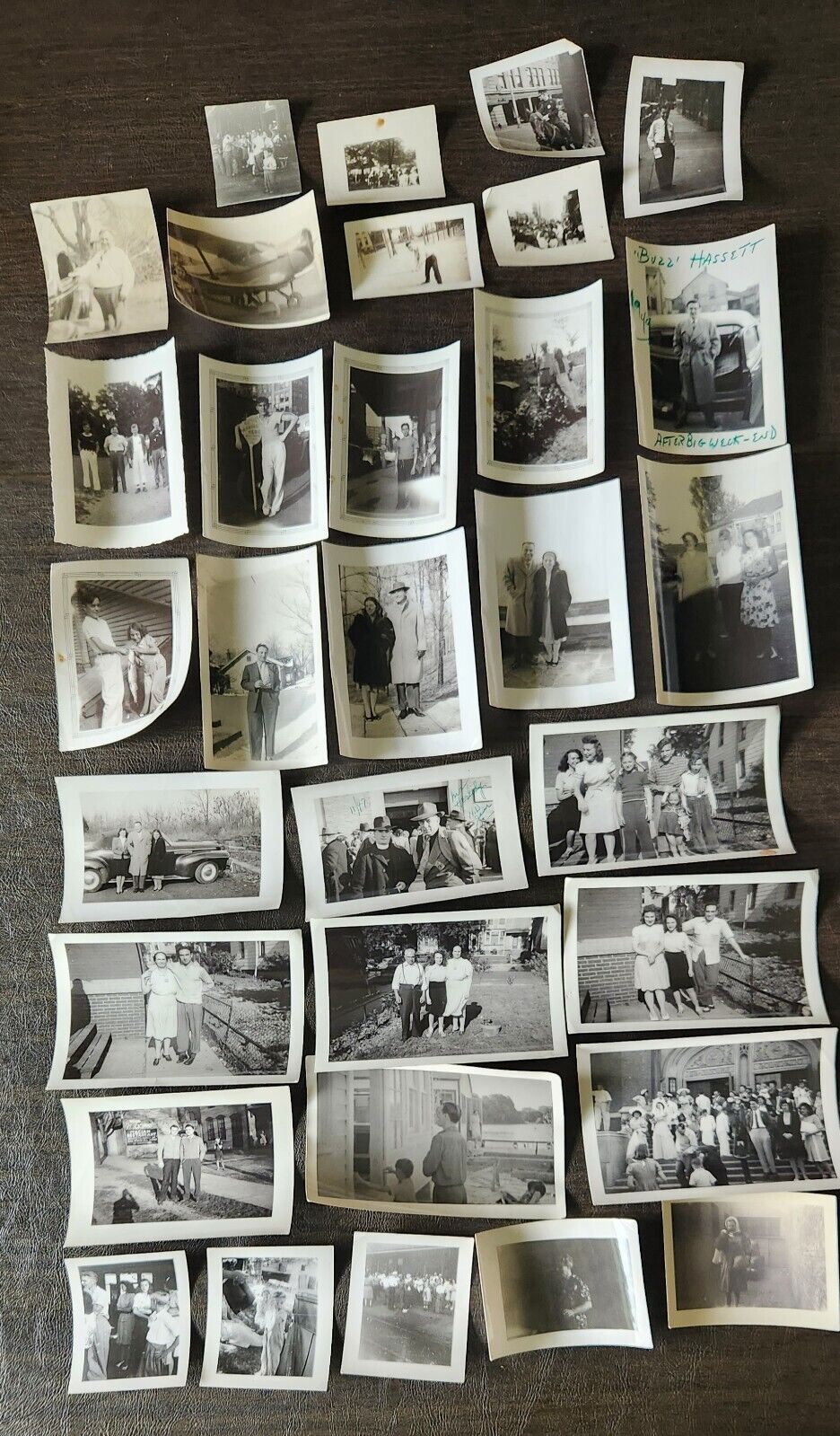 VINTAGE 1938/39-1940s  (200) B&W Photos Men, Women, Cars, Italian Families,Plane