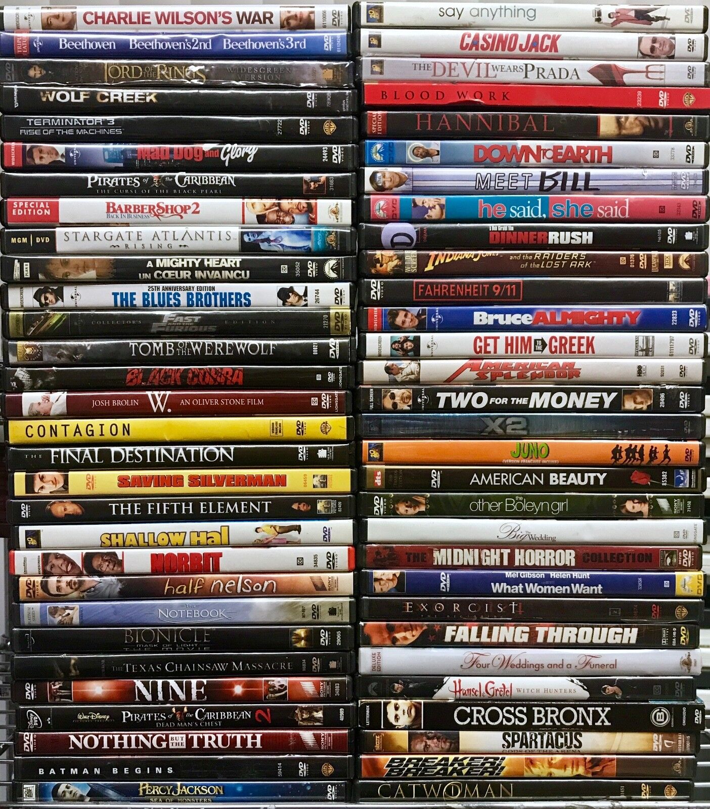 Movies A-LIST TITLES BEST VARIETY WHOLESALE PRICE BULK DVDS - 15 DVD LOT