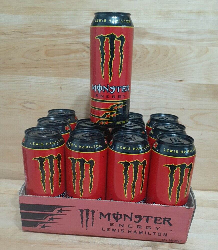12 CANS:Monster Energy Lewis Hamilton LH44 Limited Edition Formula 1 Racing 16.9