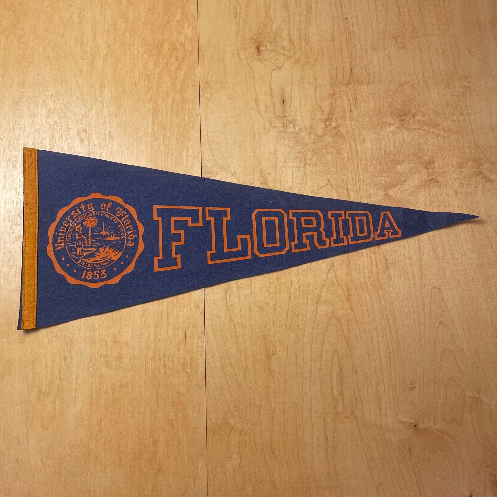 Vintage 1950s University of Florida 12x28 Felt Pennant Flag