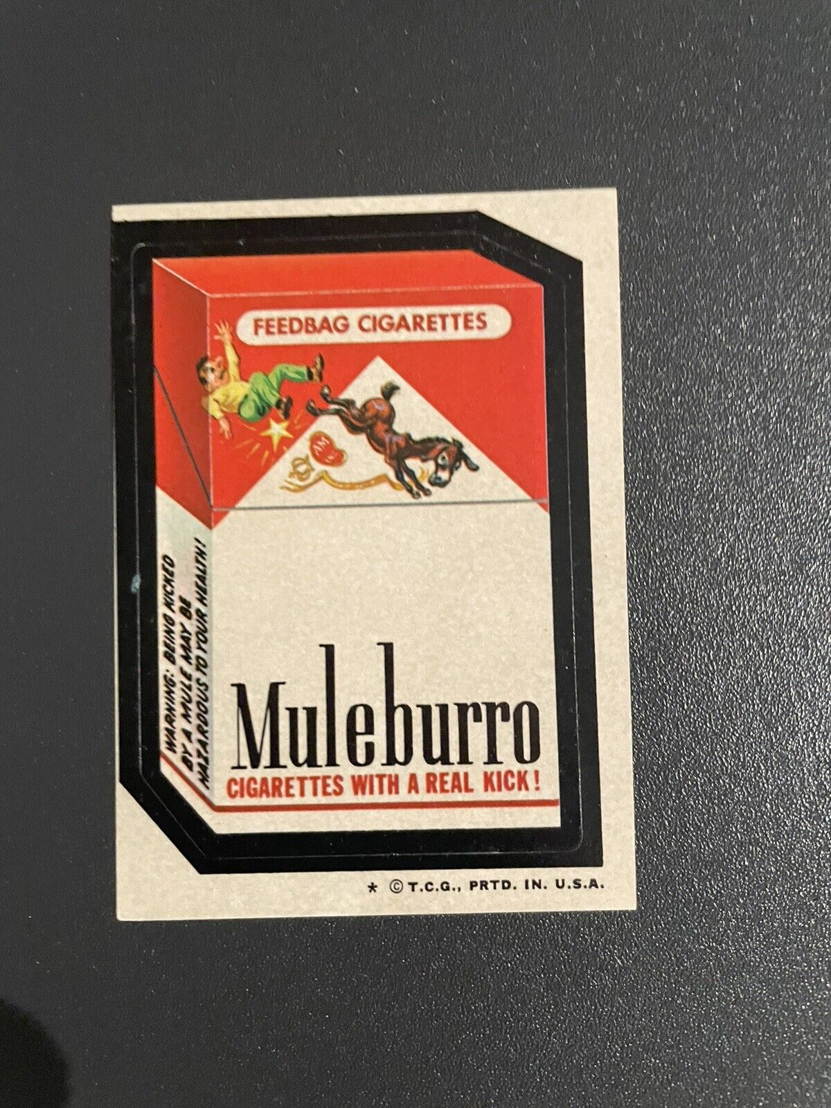 1973 Topps Wacky Packages Series 5 Muleburro Tan Back