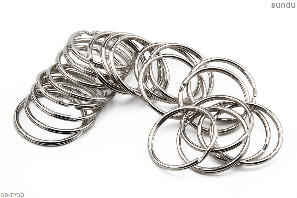 Split Ring Round Key Rings Double Loop Keychian Metal Plating 4 Color 10-1000pcs