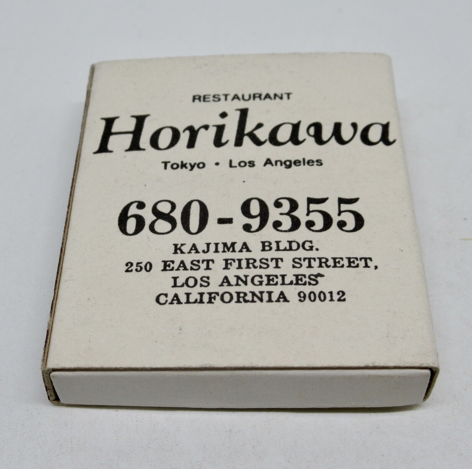 Horikawa Restaurant Los Angeles California  - Tokyo Matchbook / Matchbox