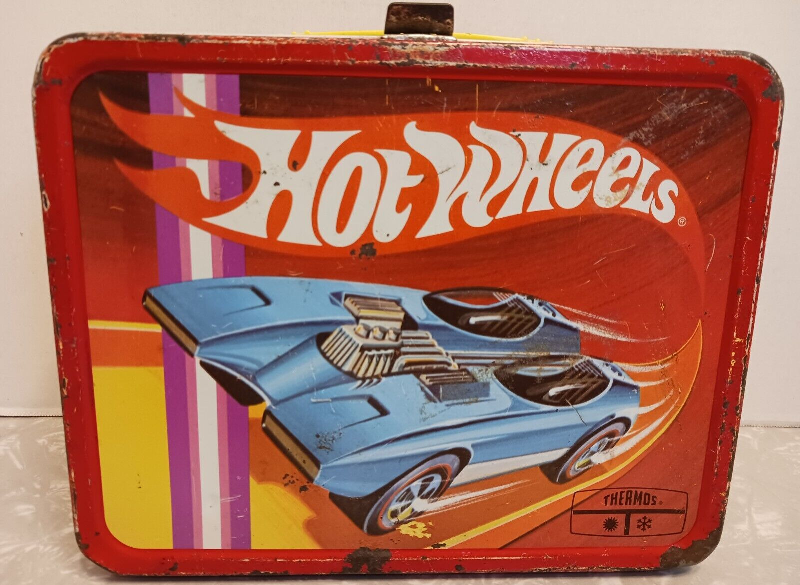 1969 Hot Wheels Metal Lunch Box NO THERMOS King Seeley