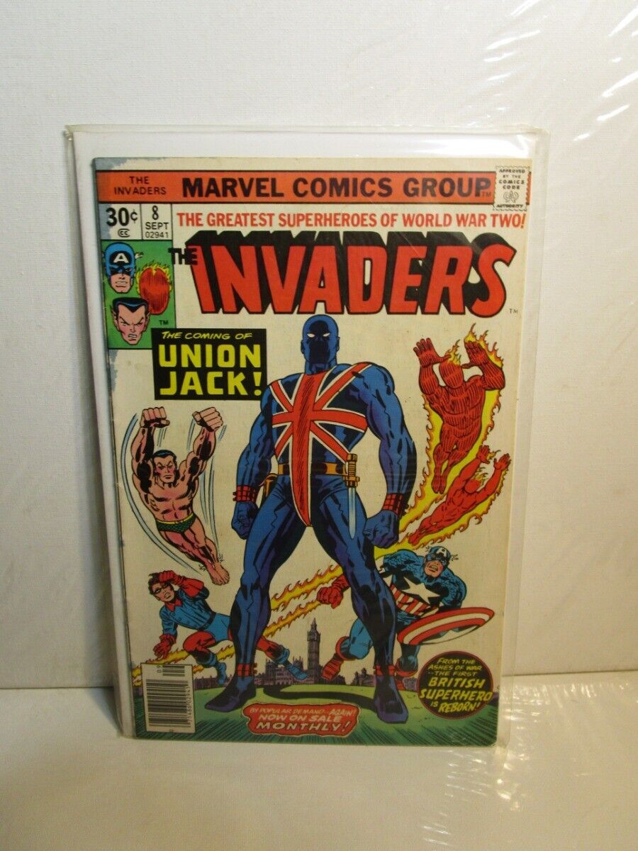 The INVADERS #8 Sept 1976 KEY ISSUE First Cover App Union Jack 