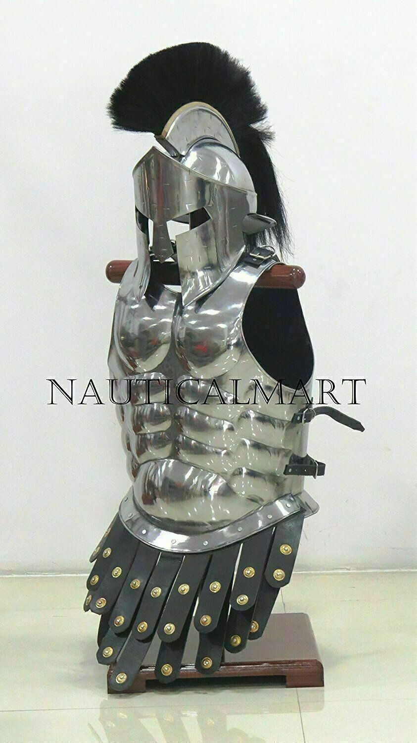 Medieval Epic 300 Roman Steel Spartan Armor Helmet With Muscle Jacket