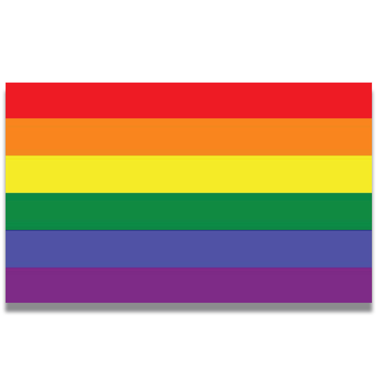 Gay Pride LGTBQ Rainbow Flag Magnetic Decal, 5x8 Inches, Automotive Magnet