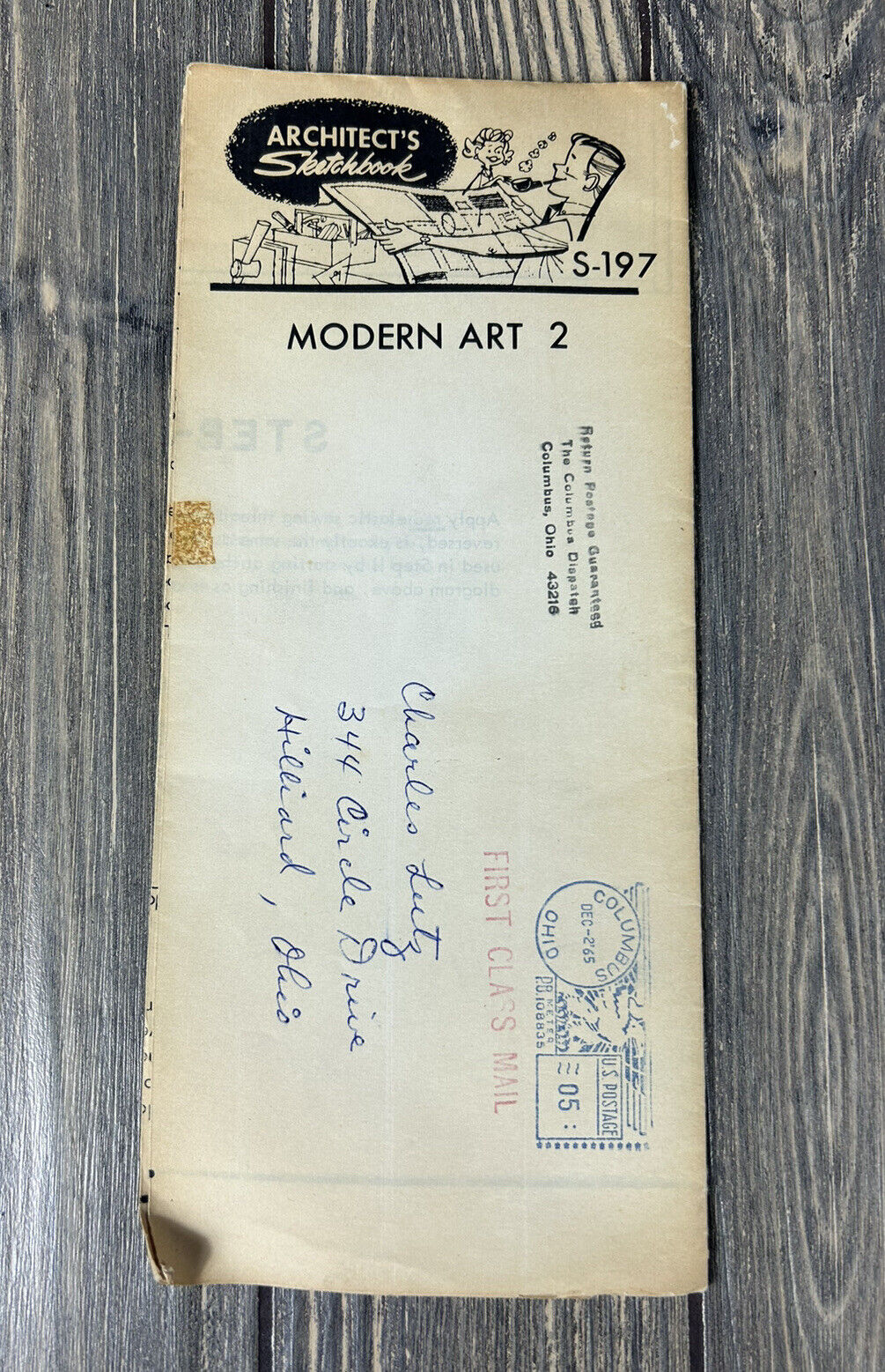Vintage Architects Sketchbook S-197 Modern Art 2 Mailer Advertisement 