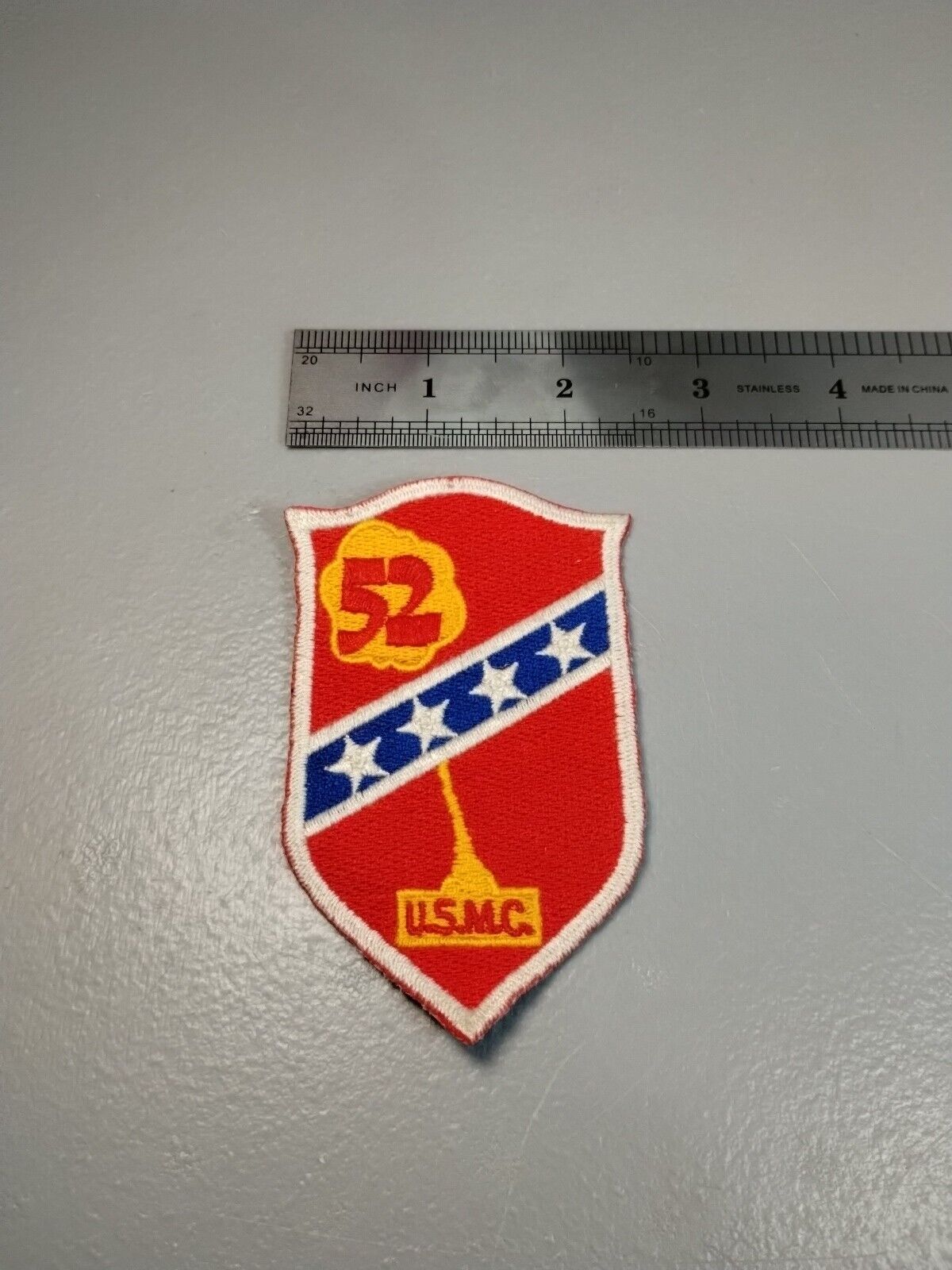 Vtg WWII USMC Marine Corps 52nd Defense Battalion Patch (A2) Used