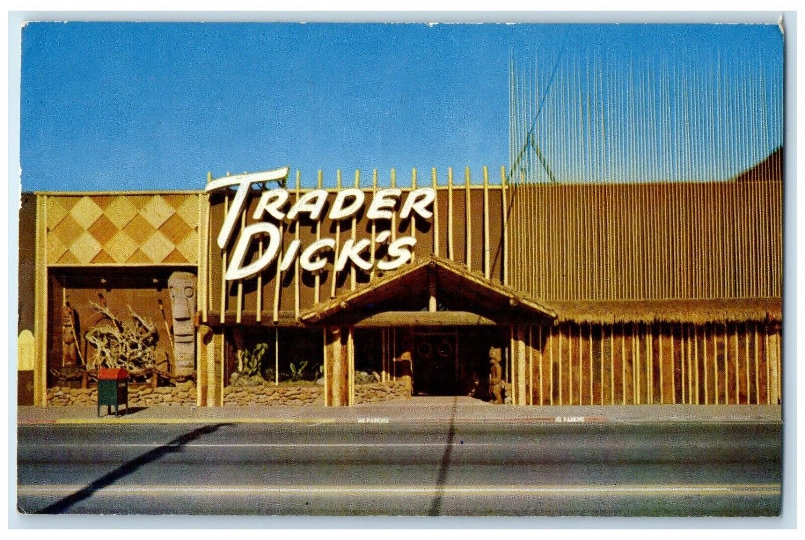 1959 Trader Dicks South Sea Island Restaurant Reno Nevada NV Vintage Postcard