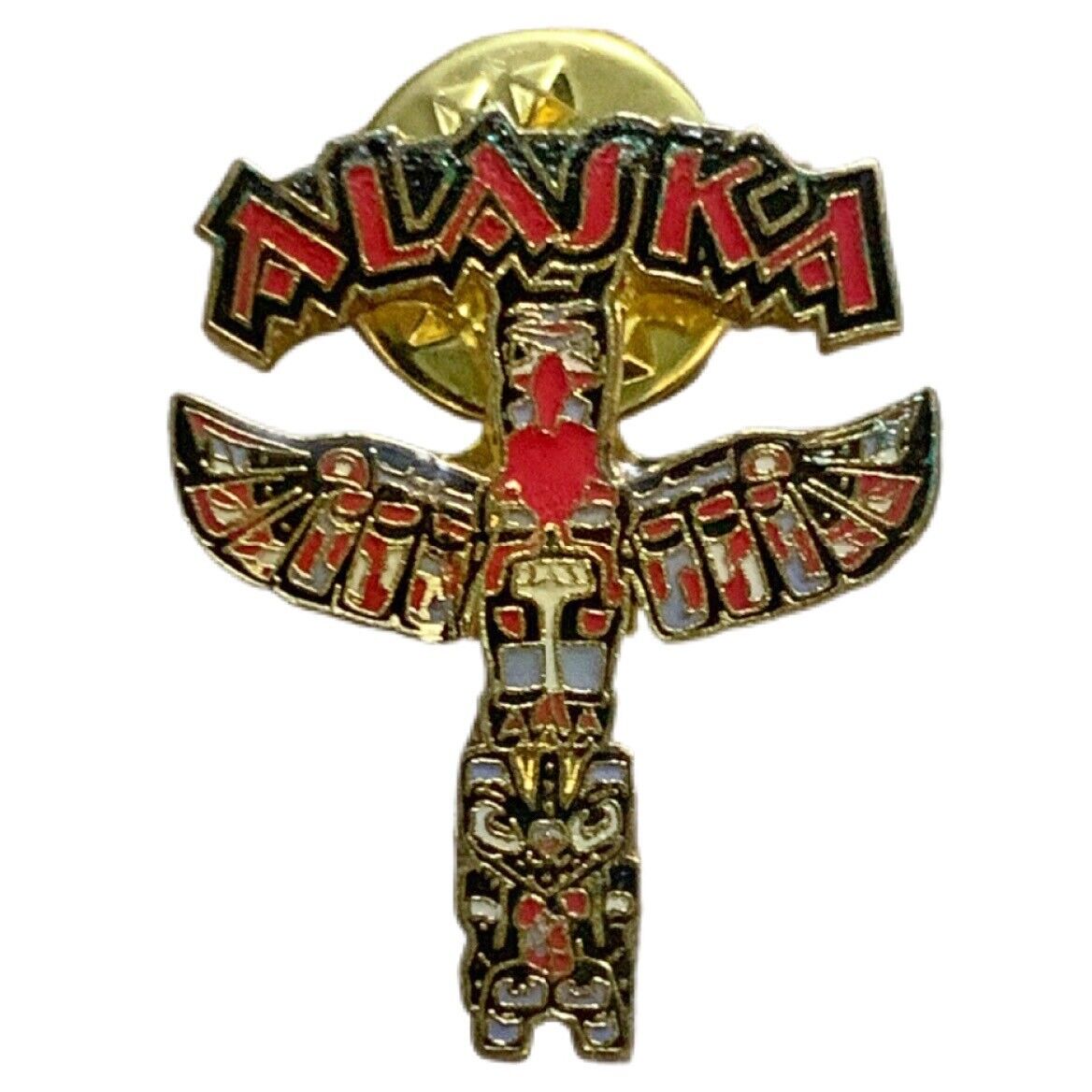 Vintage Alaska Totem Pole Travel Souvenir Pin