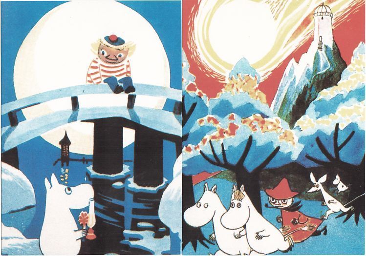 Moomin Troll Finland Mint Postcards (2) Beautiful 