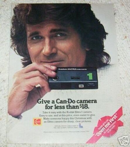 1979 ad page - MICHAEL LANDON - Kodak Can-Do Ektra camera PRINT ADVERTISING
