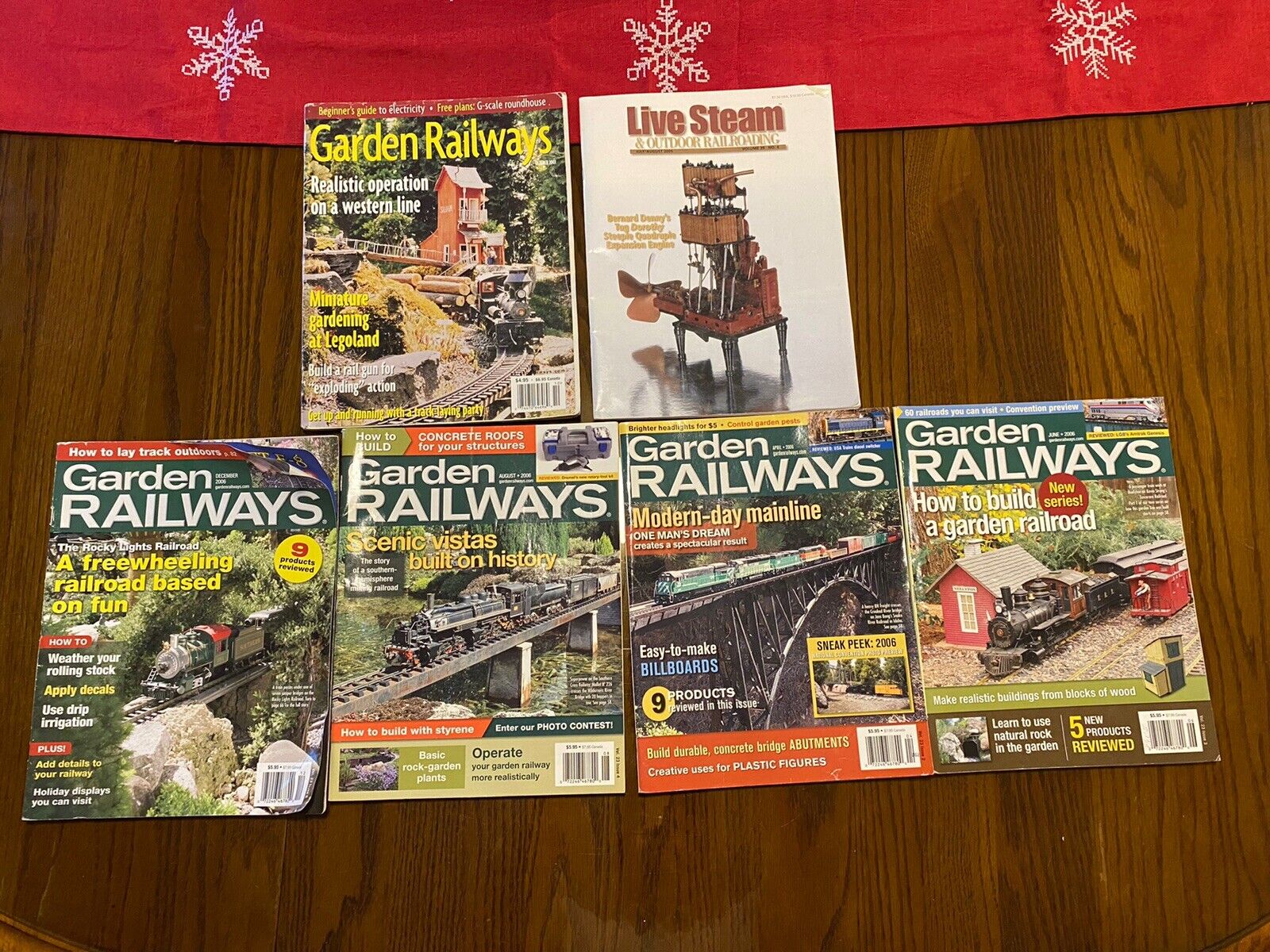 Garden Railways Magazine Mixed Lot 2001/2006 & Live Steam -Outdoor Railroading