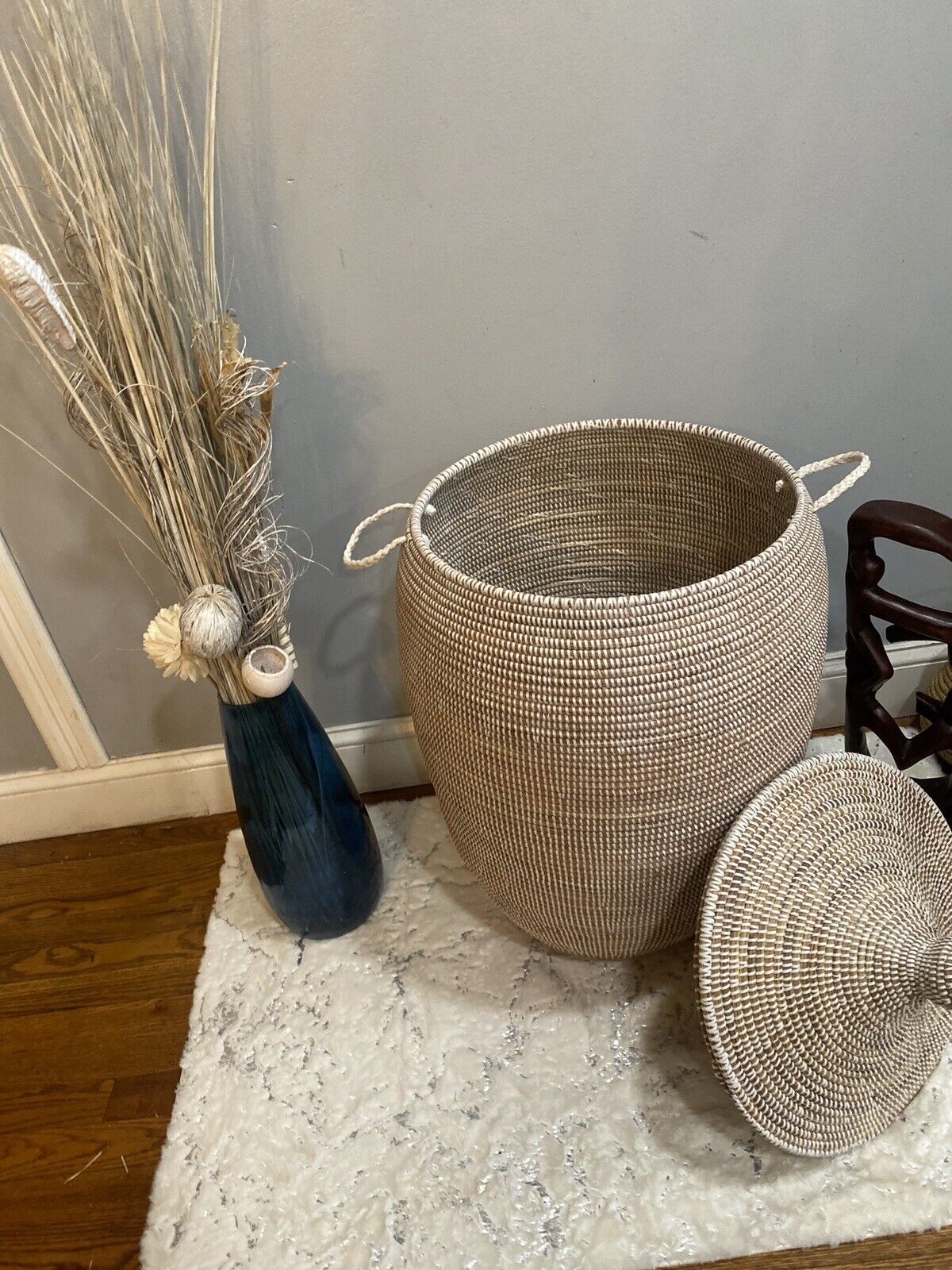 senegalese basket.  Handmade Sweet Grass Baskets.