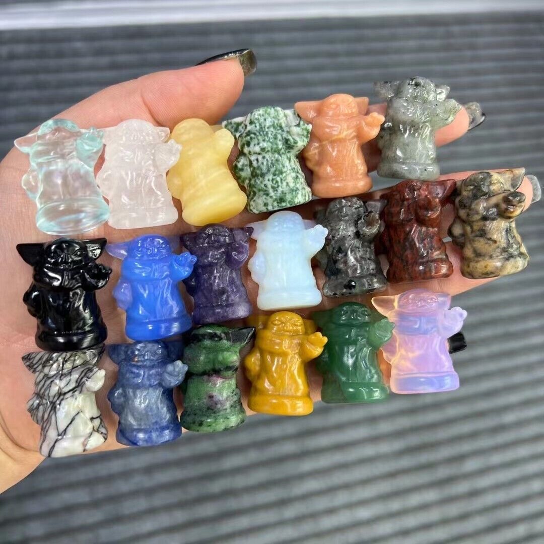 50pc Natural mixed quartz hand carved crystal Random mini Juda reiki healing