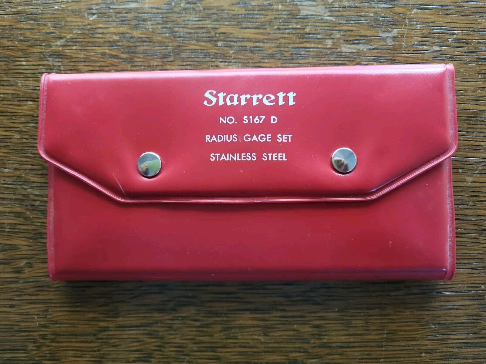 L.S. Starrett No. S167D Radius Gage Set Stainless Steel w/Pouch USA