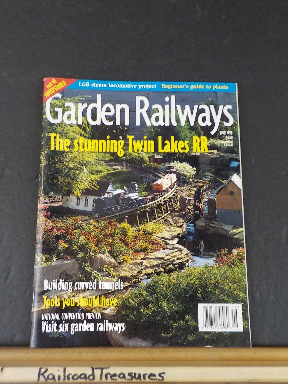 Garden Railways Magazine 1998 June LGB steam locomotive project Guide to plants