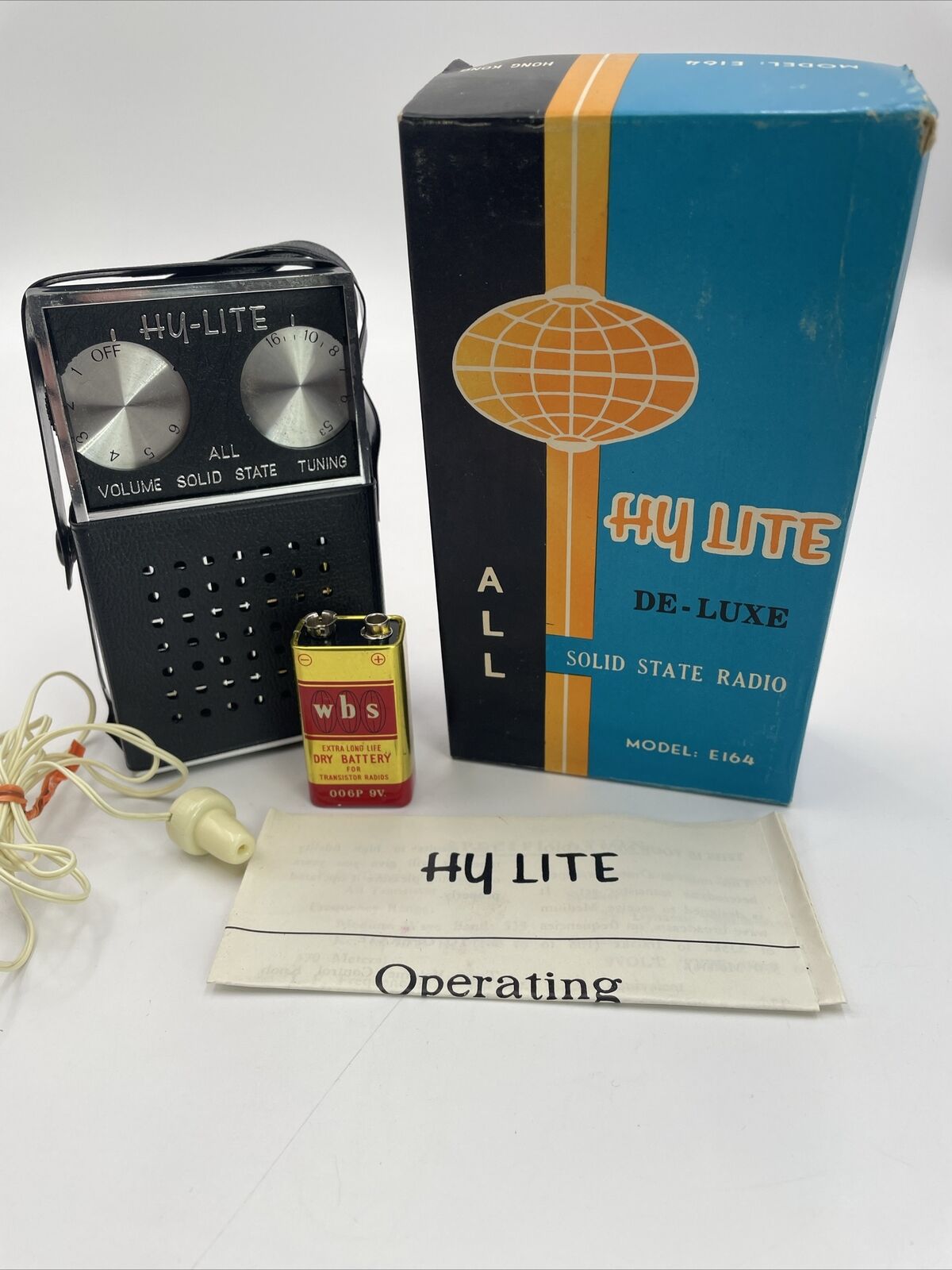 Hy Lite All Solid State Radio De-Luxe E164 Transistor With Box Tested Works