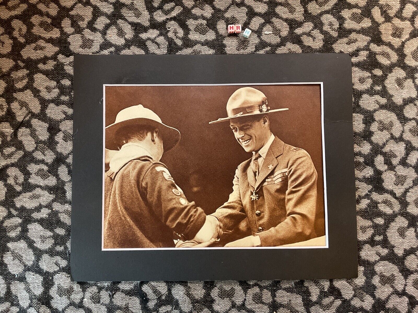 Original 1936 Mounted Art Image , King Edward Viii In Scout Uniform