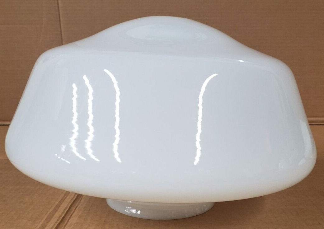 Large Art Deco Milk Glass  GLobe Lamp Shade Chandalier Acorn MCM D