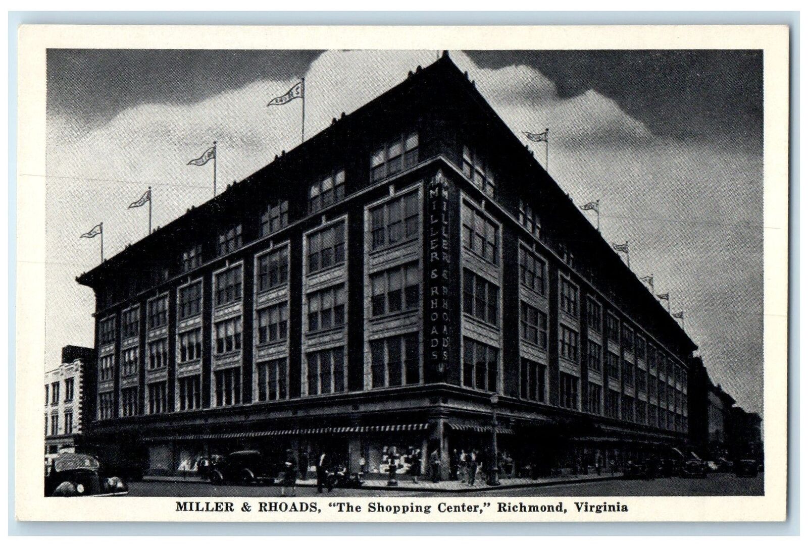 c1920's Miller & Rhoads The Shopping Center Building Richmond Virginia Postcard