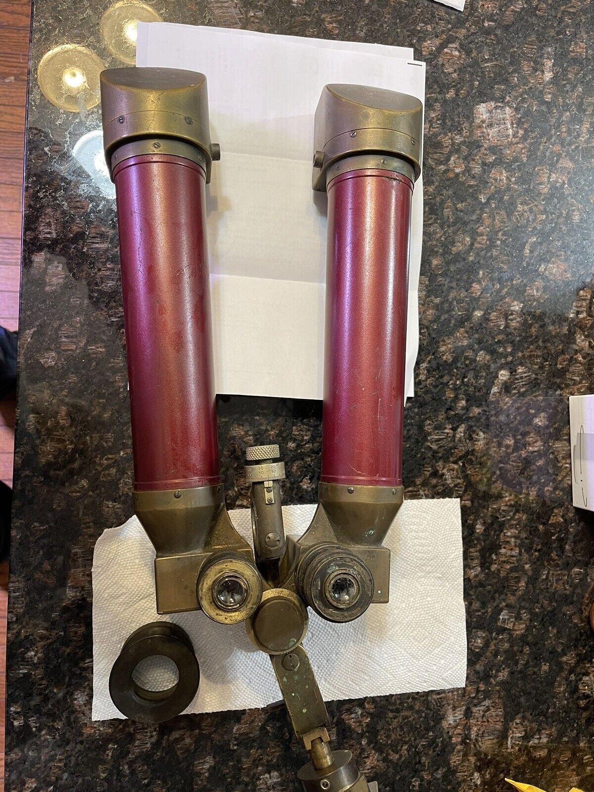 WW2 Trench Binaculars. E Krauss Paris/ Frankford Arsenal. Please Send Offers In