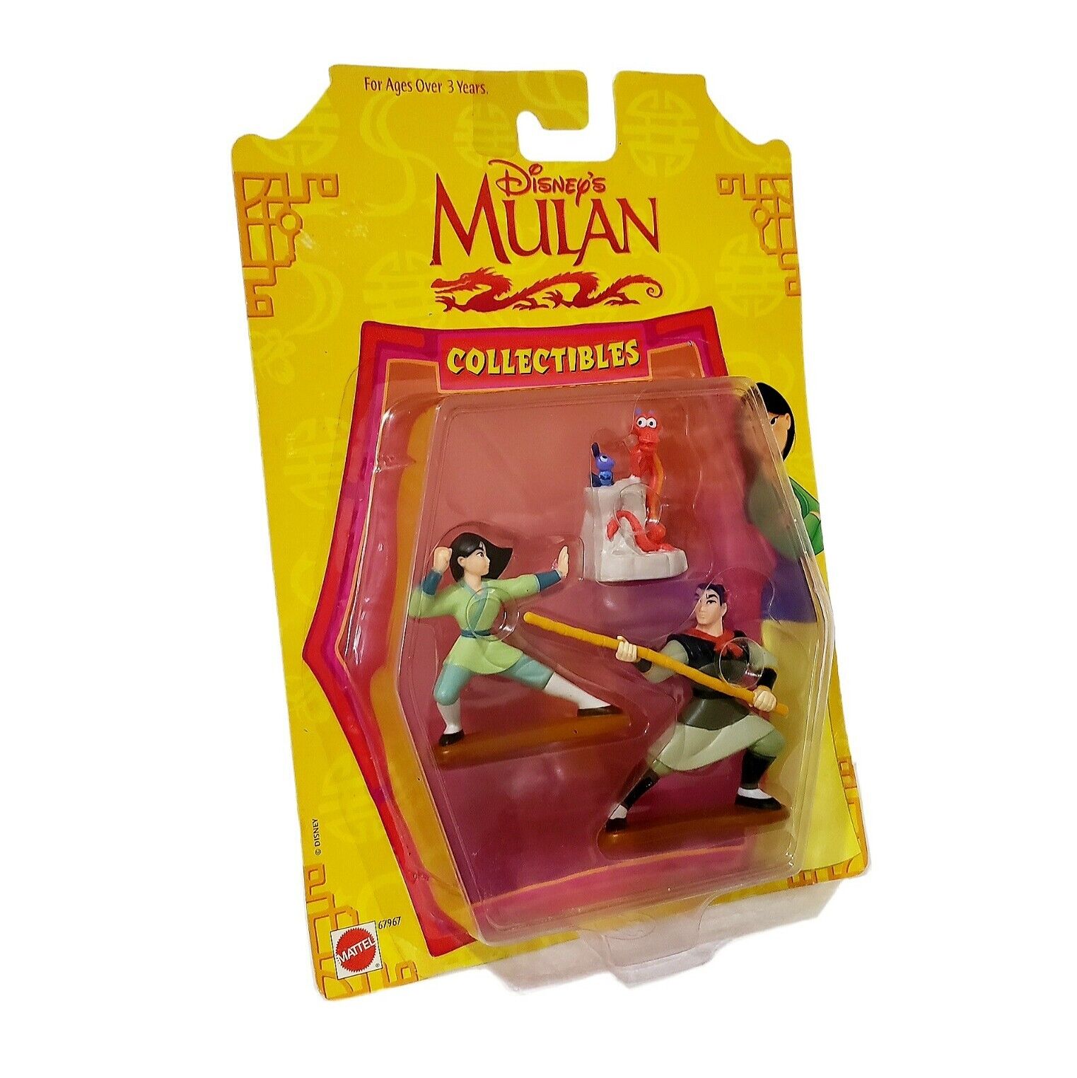 Vintage 1998 Disney Mulan Collectable 3-pack Warrior Mulan, Mushu, Li Shang New