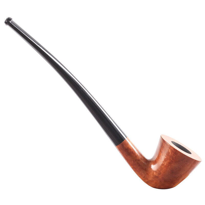 Classic Bruyere Pipe Handmade Solid Wood Long Handled Pipe Tobacco Pipes
