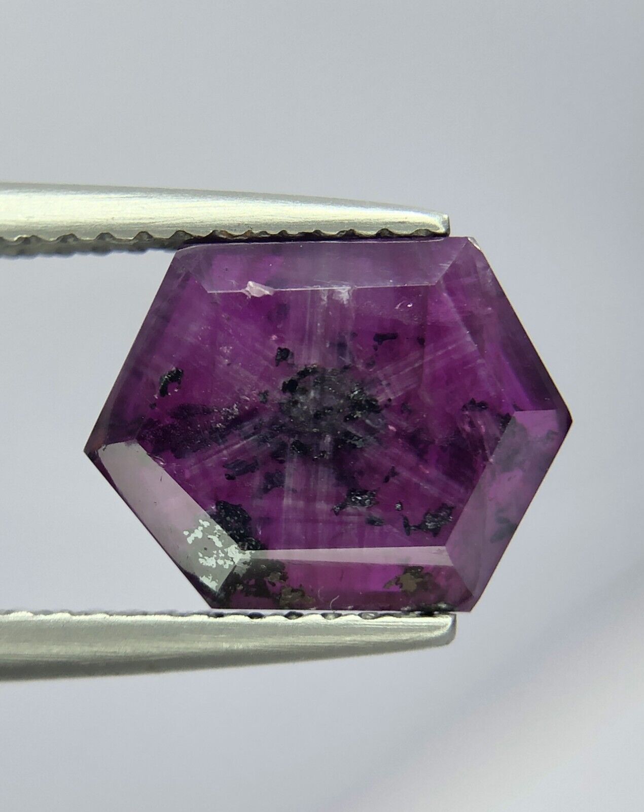 4.40ct Ruby Trapiche Corundum Star Polished Crystal from Kashmir Pakistan