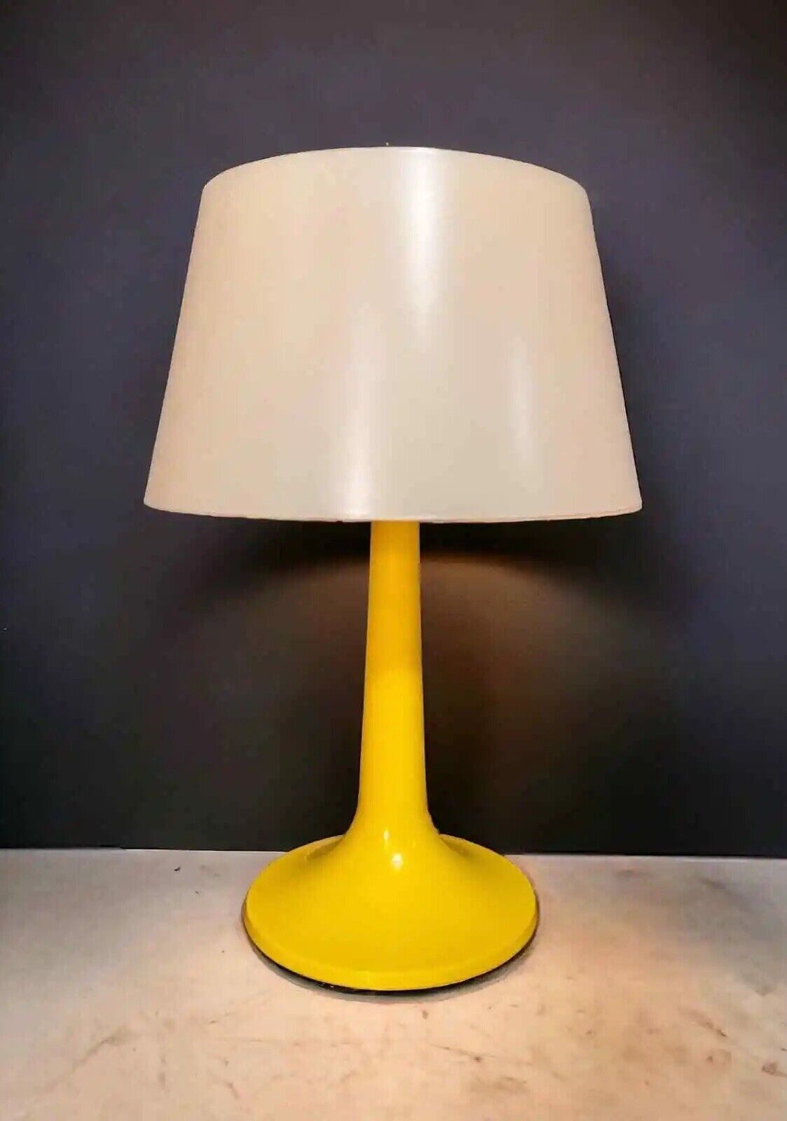 Vintage Gilbert Plastic Mushroom Lamp, Mid Century Yellow