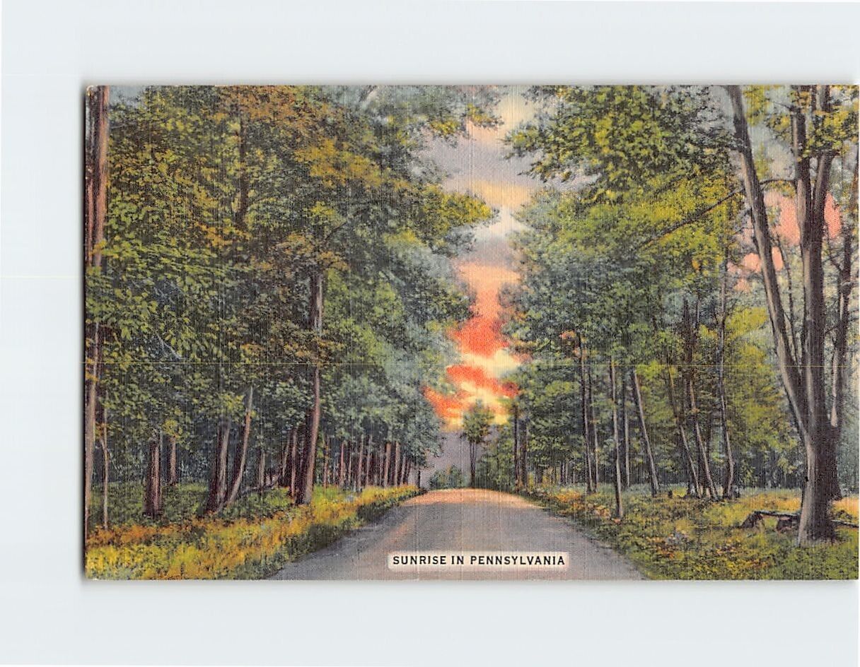 Postcard Sunrise in Pennsylvania USA
