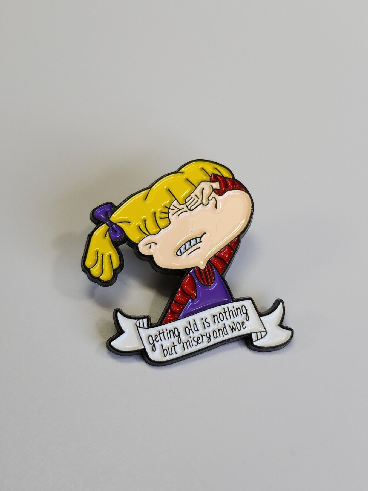 Getting Old Is Nothing But Misery And Woe Angelica Pickles Lapel Pin