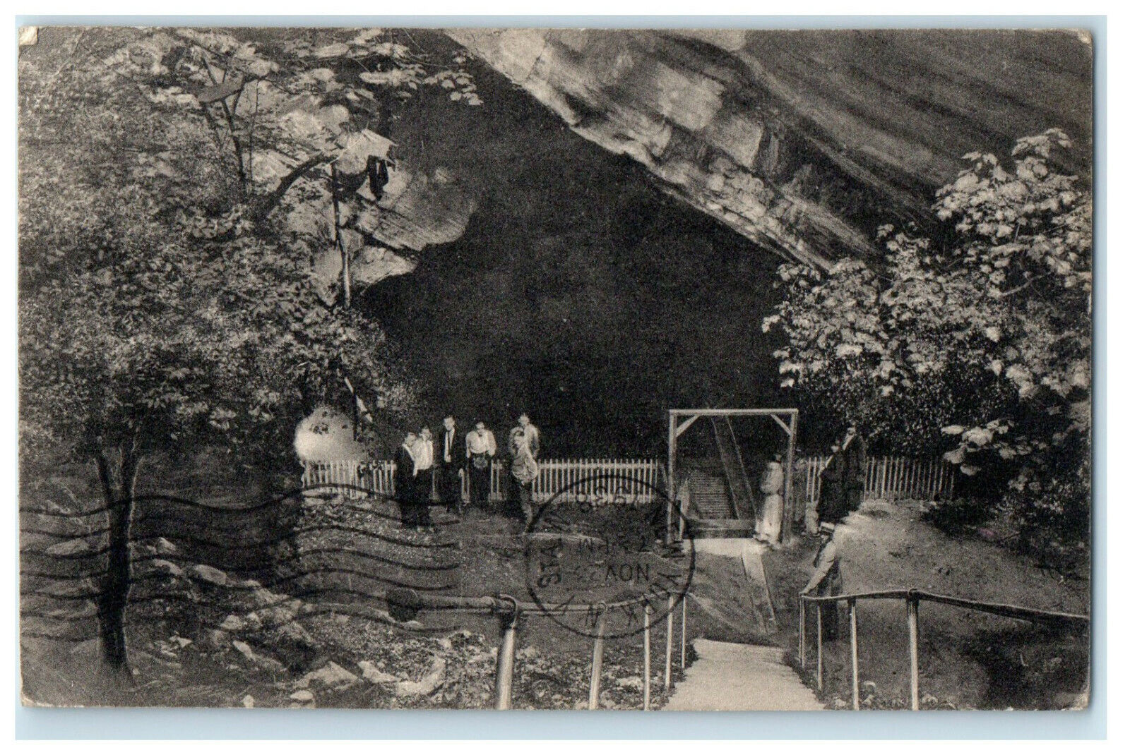 1938 Penn\'s Cave Near State College Pennsylvania PA Posted Vintage Postcard